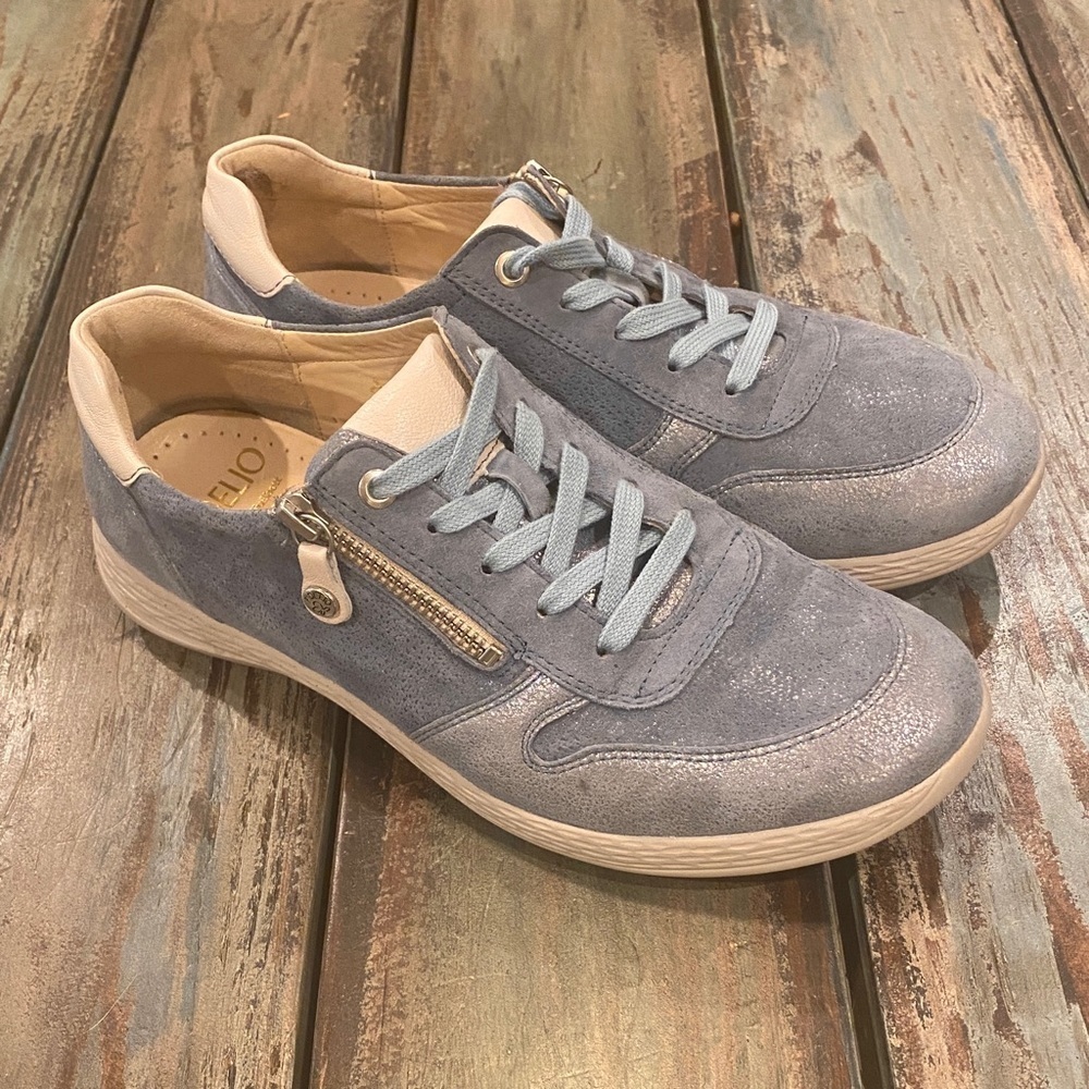 Fidelio US 9.5 (UK 7) Hallux Hi-Energy Sneakers Leather Shoes Blue Women’s - Picture 2 of 12